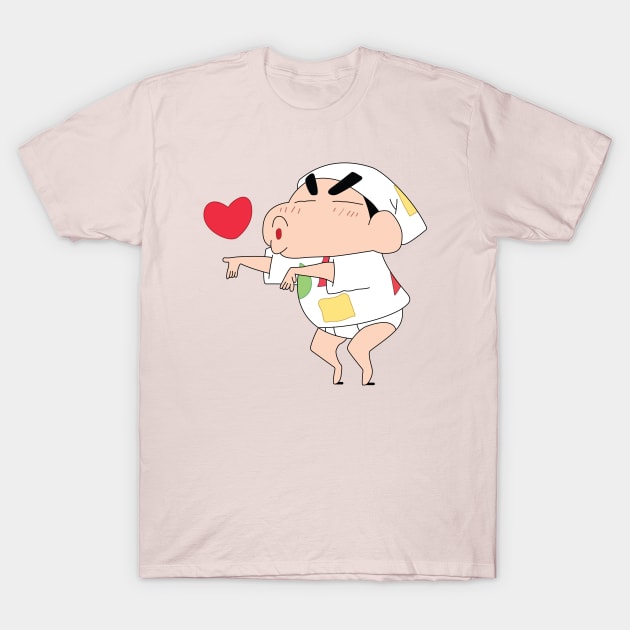 Funny Shinchan Being Playful T-Shirt by AnimeTee